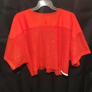 Mesh cropped t shirt